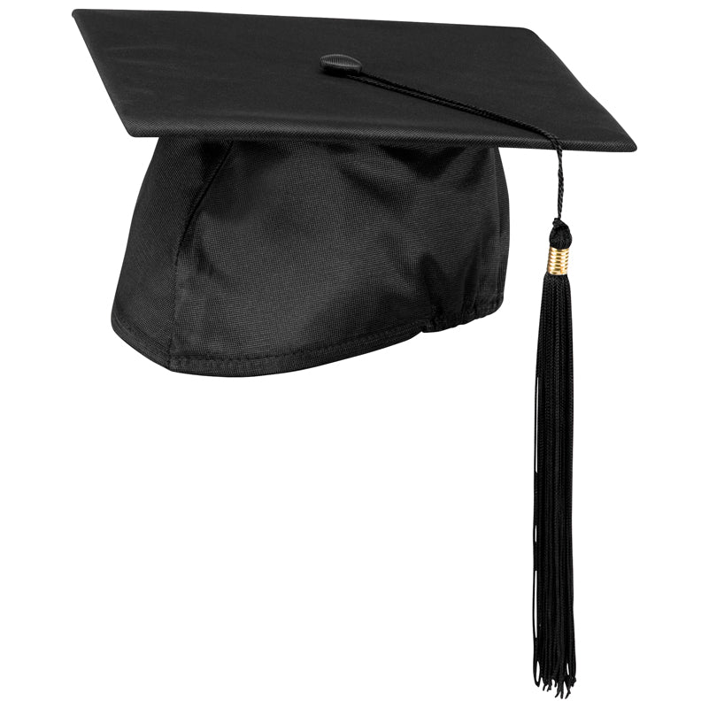 Black Cap and Tassel Shiny Satin Finish