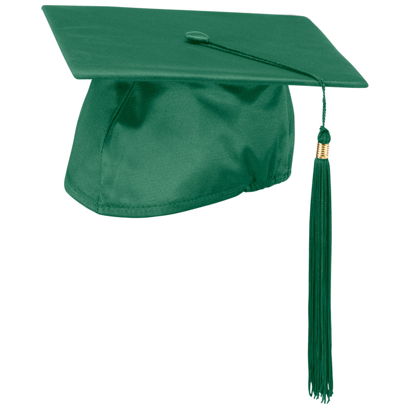 Kelly Green Cap and Tassel Shiny Satin Finish