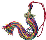 Multi color graduation tassel