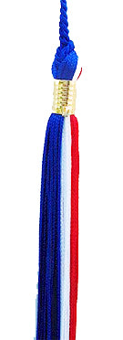 Red White and Blue Graduation Tassels. Patriotic American Made