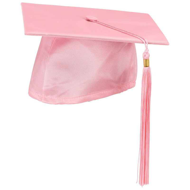 Rose-Pink Cap and Tassel Shiny Satin Finish
