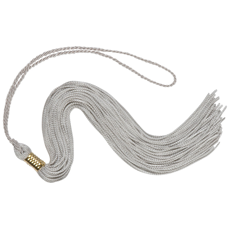 Silver gray graduation tassel