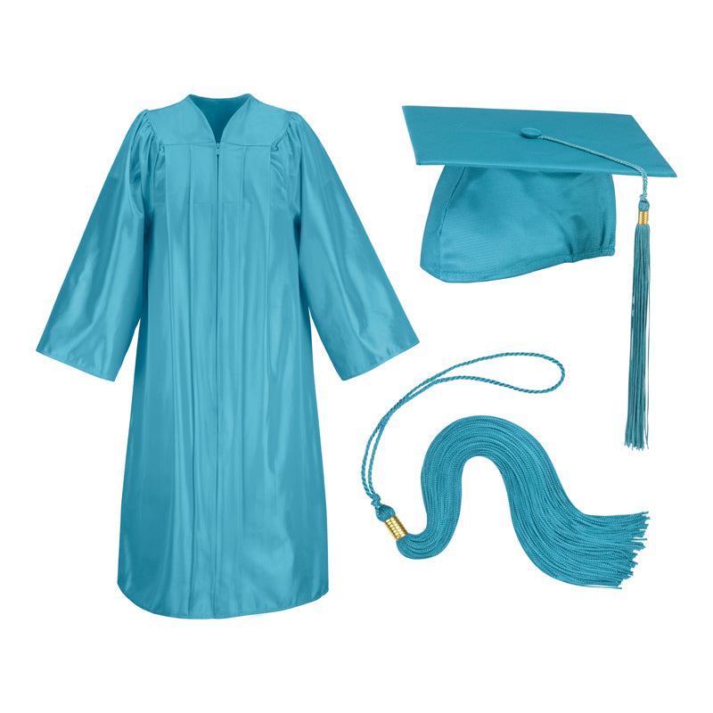 Turquoise-graduation-cap-and-gown