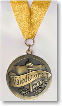 Valedictorian Medallion with Neck Ribbon
